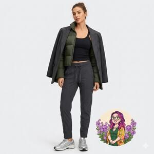 Lululemon Dance Studio Pant III Black Size 8 Lightweight Ribbed Jogger Aesthetic